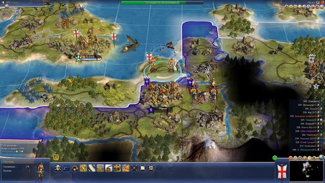 Civilization IV прохождение Land за Англию на поселенце Часть 4. смотреть онлайн