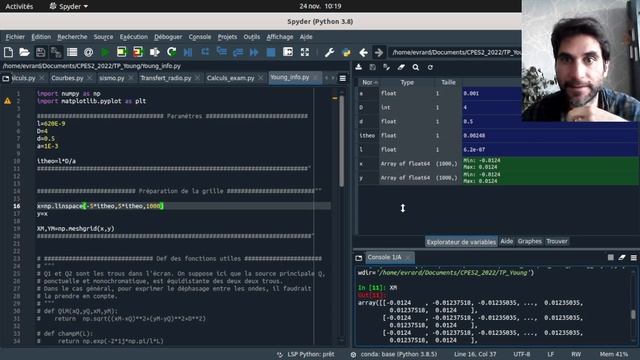 Python : tracer une carte de champ scalaire. Ex. de la figure d'interférences pour les trous d'Youn смотреть онлайн