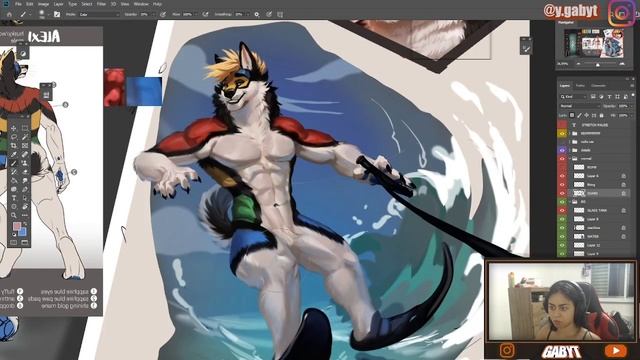 ?TOP TIER REFERENCE SHEET PT.2 SPEEDPAINT process - Photoshop Water Ski Hun reference смотреть онлайн