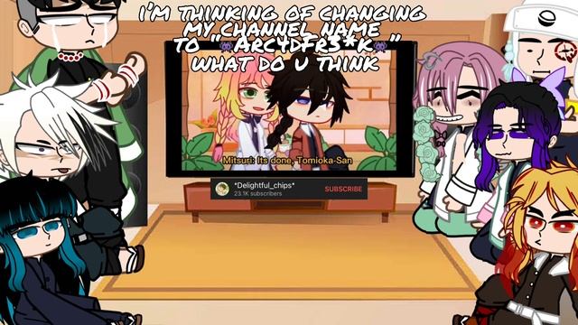 hashira react to giyuu smiling смотреть онлайн