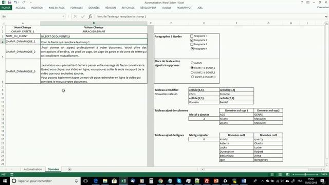 Kit Génération Automatique de document Word avec Excel et VBA смотреть онлайн
