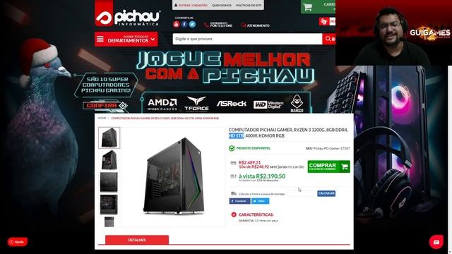 Promoções Hardware 31/12: PC Gamer Ryzen 3 2200G Dual 16GB R$ 2.190 смотреть онлайн