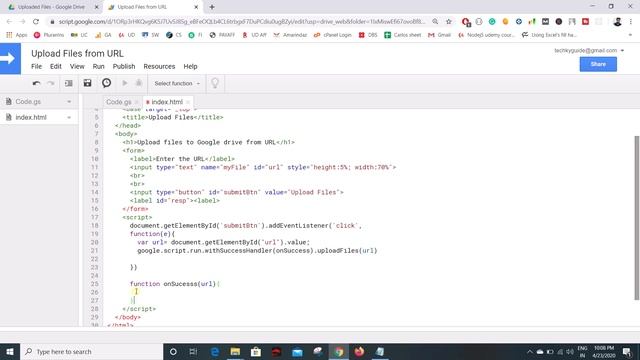 Create WebApp to upload files from URL to Google Drive in minutes смотреть онлайн