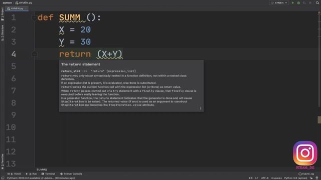 PART 15 PYTHON | الدرس الخامس عشر : Function Concept Return - دالة الارجاع смотреть онлайн