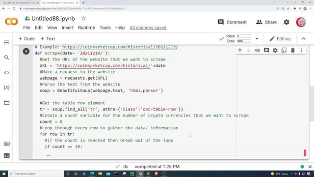 Web Scrape or Gather the Top 10 Cryptocurrencies Data By Market Cap Using Python смотреть онлайн