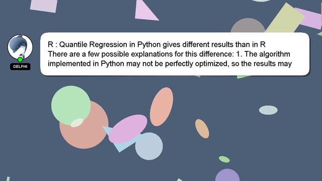 R : Quantile Regression in Python gives different results than in R смотреть онлайн