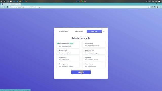 Namelix - generate name of your brand смотреть онлайн