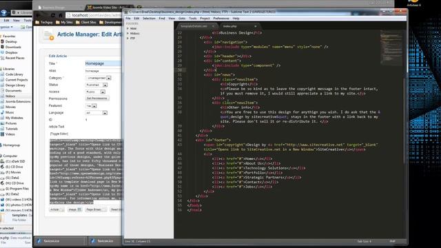 Convert an HTML Template to Joomla 2.5/3.0 - Part Two смотреть онлайн