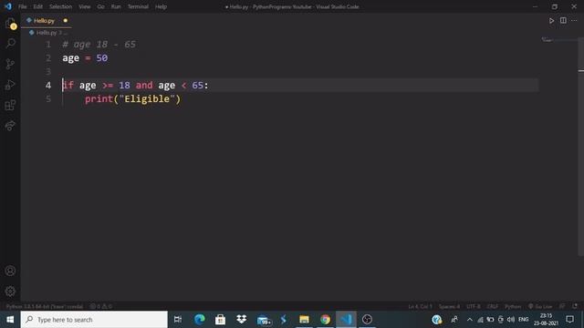How to join Comparison Operators | Python Crash Course in Tamil (pt-24) смотреть онлайн