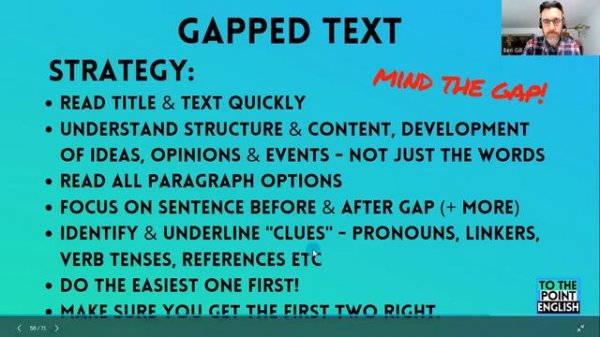 How to do the GAPPED TEXT task. Reading & Use of English Part 6/7 Cambridge English exam preparatio