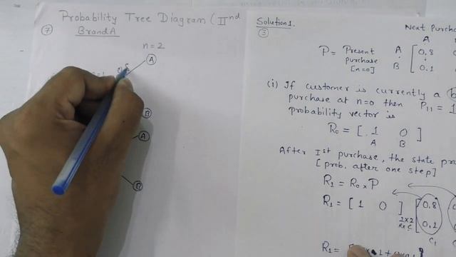 Markov Chain 02 | Multistep Transition Probability and Probability Tree Diagram | [Solved Numerical смотреть онлайн
