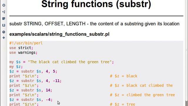 Beginner Perl Maven tutorial: 2.15 - substr смотреть онлайн