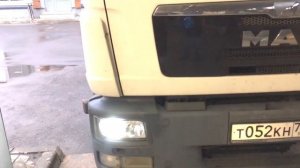 Грузовик MAN TGM тюнинг фар установка линз диодные линзы