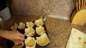 Корзиночки из лаваша. Тарталетки из лаваша. Новогодняя закуска. Праздничная закуска