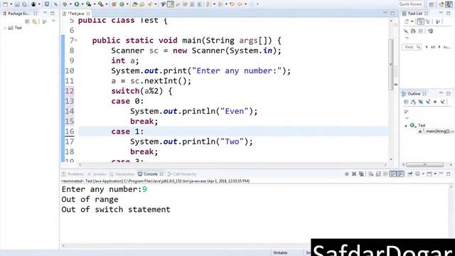 Java Programming Tutorial 17 Switch Statement in java Step by Step(Urdu/Hindi) смотреть онлайн