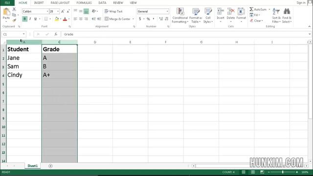 Excel 2013 Tutorial - How to Hide and Unhide Columns смотреть онлайн