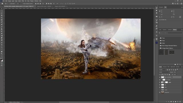 How to create realistic shadows in Photoshop compositing смотреть онлайн
