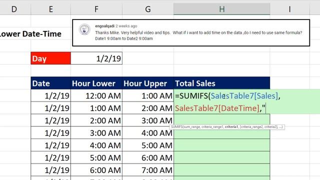 Excel Magic Trick 1541: Add Sales Between Upper & Lower Date-Time with SUMIFS смотреть онлайн