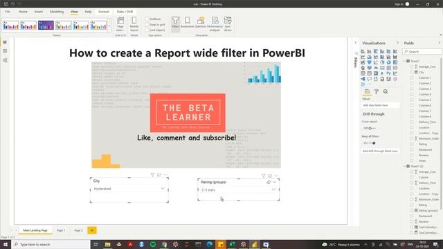 How to Create a Report-Wide/Global Slicer that filters all report pages in PowerBI смотреть онлайн