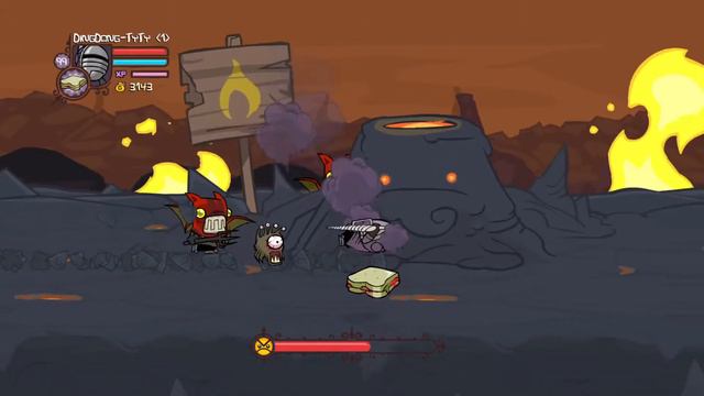 CASTLE CRASHERS Fencer Destroys All Bosses