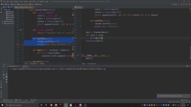 Poker with Python #3 - Shuffling and dealing a deck of cards! смотреть онлайн