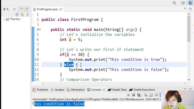 4 - Learn conditional statement in Java смотреть онлайн