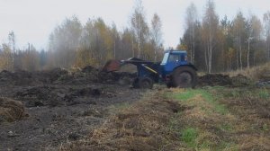 вывоз навоза на огород мтз80 с ПФН .038(КУН)