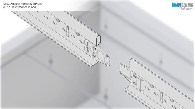 Installation of PRELUDE 24 TL² grid with a Tegular 24 tile смотреть онлайн