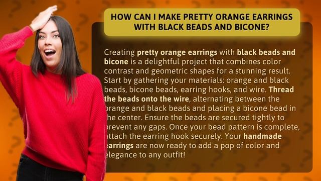 How Can I Make Pretty Orange Earrings with Black Beads and Bicone? смотреть онлайн