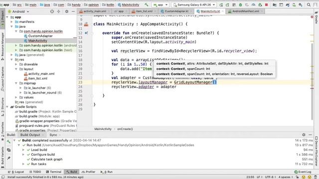 How to Use RecyclerView to Show Grid Layout in Kotlin Android смотреть онлайн