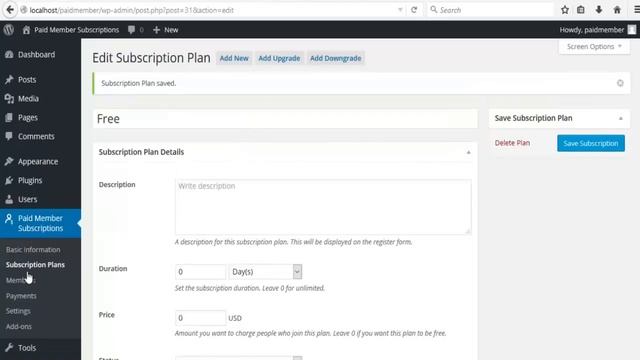 WordPress Paid Member Subscriptions
