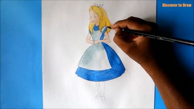 How to draw Alice from Alice in Wonderland смотреть онлайн
