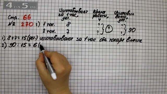 Страница 66 Задание 270 (Вариант 2) – Математика 4 класс Моро – Учебник Часть 2 смотреть онлайн