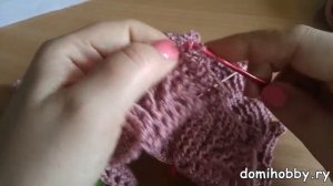 Вязание крючком круглой кокетки с узором рельефных веточек. Часть 1.