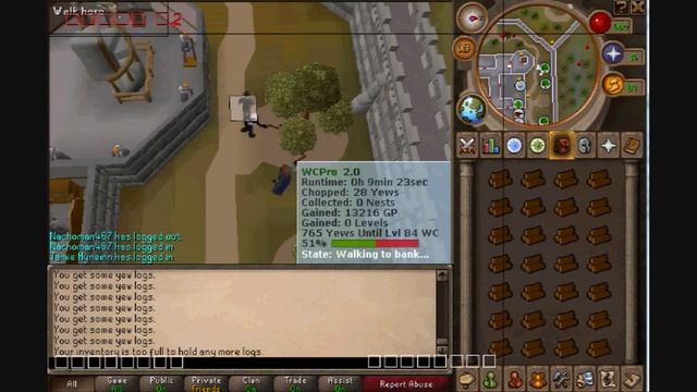 Runescape WoodCutting Script! 2010! AntiBan! Java Enabled! Watch in 1080p! смотреть онлайн