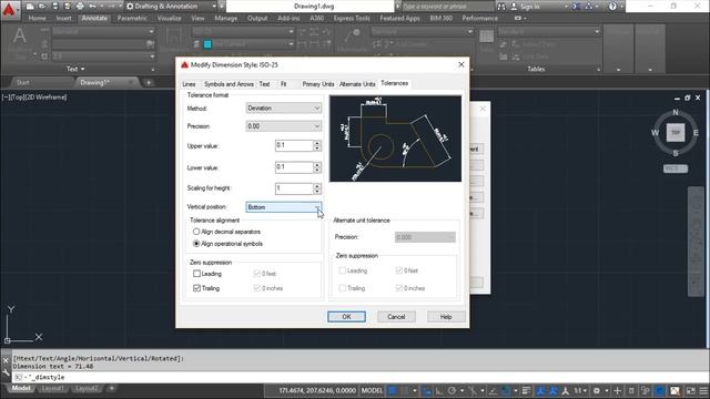 AutoCAD 2016 English - Lesson 64/149 - Tolerances смотреть онлайн