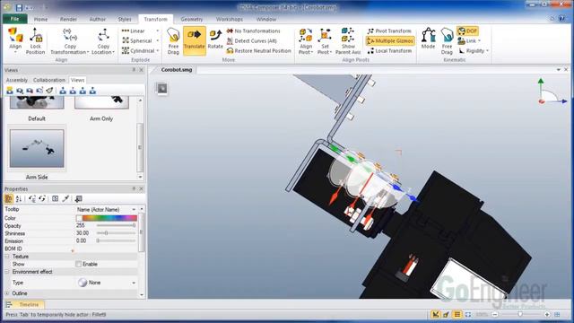 SOLIDWORKS Composer – Pivots and Gizmos смотреть онлайн