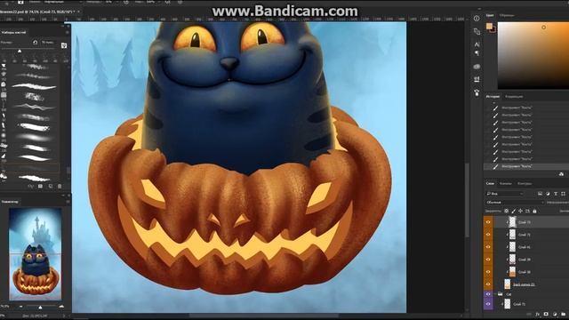 Halloween Cat - Speed Painting (#Photoshop) | Startemart