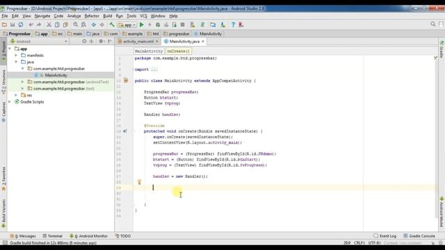 Android studio online app tutorial 26 # How to make Progress bar in starting app смотреть онлайн