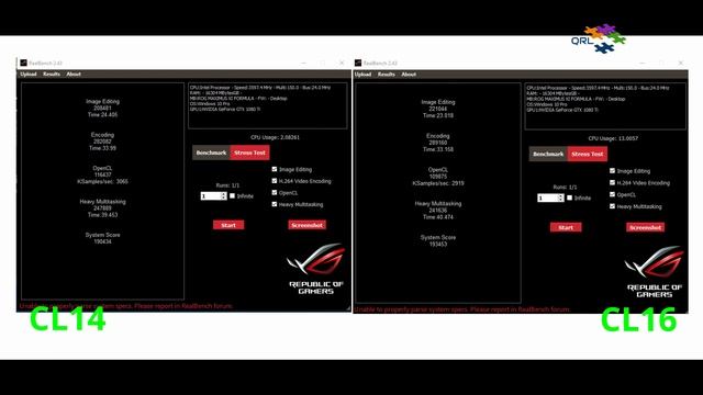 DDR4 RAM Comparison CL14 vs CL16 i7-9700K смотреть онлайн