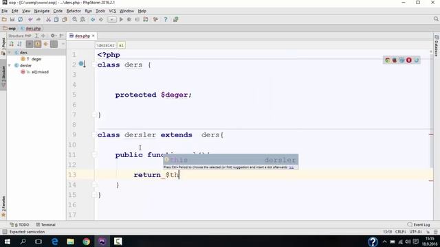 php oop protected ve extends - ders 4 смотреть онлайн