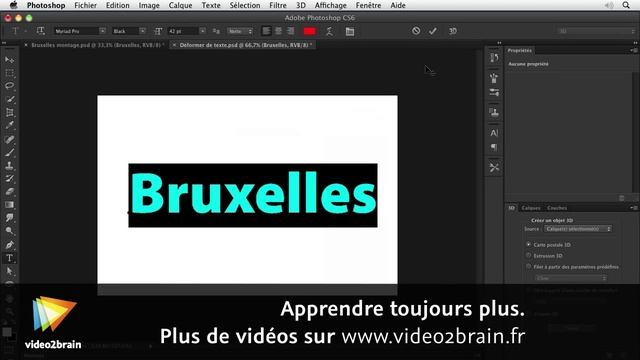 Adobe Photoshop CS6 : Déformation du texte en 3D смотреть онлайн