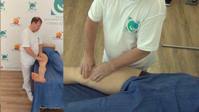 Шведский массаж. Адаптивный подход. Регион бедро, передняя сторона. смотреть онлайн