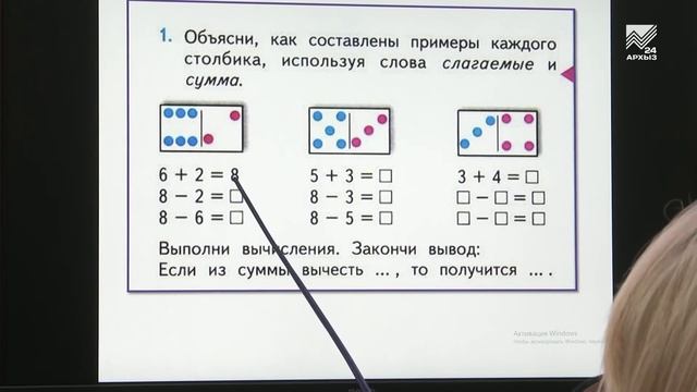 Учимся дома. 1 класс. Математика: Связь между суммой и слагаемыми смотреть онлайн
