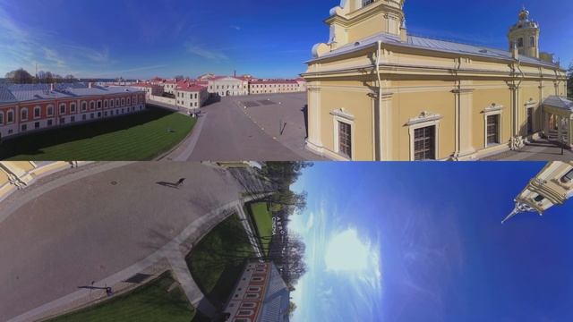 Петропавловская крепость. Аэросъемка 360 в разрешении 8K. смотреть онлайн