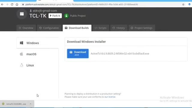 Download Tool for TCL/TK from Active State смотреть онлайн