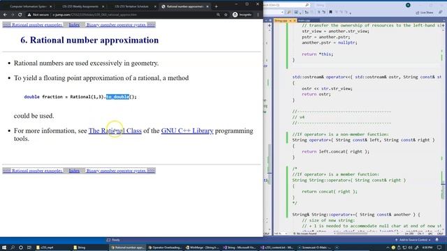 13.6 Operator Overloading, Rational class example смотреть онлайн