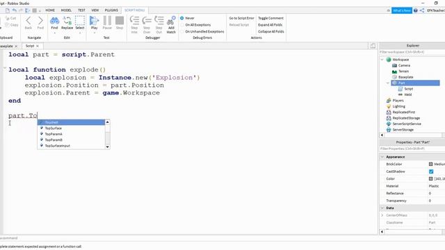 Roblox Studio Tutorial: How to Make an Exploding Part смотреть онлайн