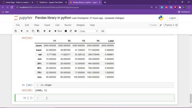 Pandas Python Tutorial| How to Read CSV File in Python Pandas methods | Pandas in Python PART-2 смотреть онлайн