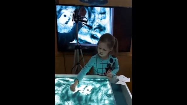 Рисование песком Рыба смотреть онлайн